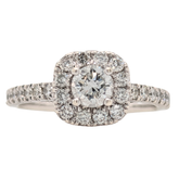 Estate: 14K 3/4CTW Diamond Halo Engagement Ring